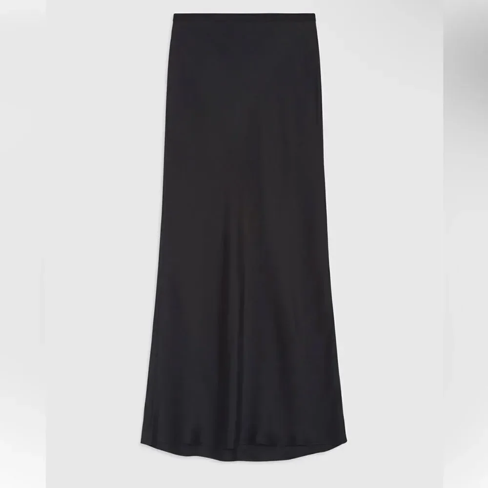 Anine Bing silk bar skirt bias cut midi Revolve XS
